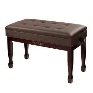 Adjustable Height Piano Bench with Storage, Solid Wood Duet Keyboard Stool, Waterproof Padded Seat Cushion, Multi-Use Bench for Piano, Vanity, Living Room, Bedroom XJ750-4(Brown) Adjustable Height Piano Bench with Storage, Solid Wood Duet Keyboard Stool, Waterproof Padded Seat Cushion, Multi-Use Bench for Piano, Vanity, Living Room, Bedroom XJ750-4(Brown)