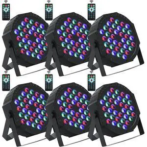6 Pcs 36 LED Stage Lights RGB LED Par Lights 7 Channels Uplights for Events DMX Controlled Sound Activated Stage Lighting DJ Uplighting with Remote Control for Music Concert Disco Wedding Party Club 6 Pcs 36 LED Stage Lights RGB LED Par Lights 7 Channels Uplights for Events DMX Controlled Sound Activated Stage Lighting DJ Uplighting with Remote Control for Music Concert Disco Wedding Party Club