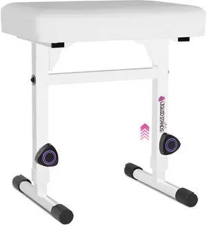Piano Bench Adjustable Stool Music Keyboard Bench Seat for Piano Keyboard Stand with Black Padded Cushion for Musicians Piano Stool Chair (White Leather) Piano Bench Adjustable Stool Music Keyboard Bench Seat for Piano Keyboard Stand with Black Padded Cushion for Musicians Piano Stool Chair (White Leather)