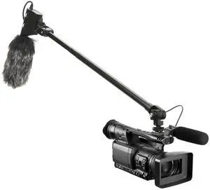 ZJ08 Extendable Cold Shoe Mic Arm Pole with Built-in 3.5mm Audio Cable, 3 Section Aluminum Microphone Boom Pole for Cold Shoe Microphones, Angle Length Adjustable, 1KG Max Load ZJ08 Extendable Cold Shoe Mic Arm Pole with Built-in 3.5mm Audio Cable, 3 Section Aluminum Microphone Boom Pole for Cold Shoe Microphones, Angle Length Adjustable, 1KG Max Load