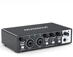 USB Audio Interface for PC Computer Recording Music, Guitar Audio Interface for Mac 24 Bit/192kHz Podcasting Streaming for Vocalist Producer with 48V Phantom Power USB Audio Interface for PC Computer Recording Music, Guitar Audio Interface for Mac 24 Bit/192kHz Podcasting Streaming for Vocalist Producer with 48V Phantom Power