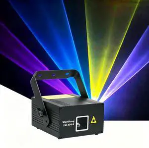 2W 2000mw RGB Full Color Animation Stage Effect Light DJ Disco Stage Beam Lights with DMX512 XLR Cable for Party Wedding Birthday DJ Disco Bar Club Christmas Event Lighting Show 2W 2000mw RGB Full Color Animation Stage Effect Light DJ Disco Stage Beam Lights with DMX512 XLR Cable for Party Wedding Birthday DJ Disco Bar Club Christmas Event Lighting Show