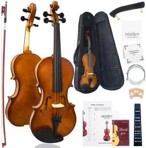 Violin 4/4 Full Size Kit, Violin Fiddle Set for Beginner Adults Students with Rosewood Bow, Violin Case, Shoulder Rest, Extra Strings and Bridge(Plywood, Full) Violin 4/4 Full Size Kit, Violin Fiddle Set for Beginner Adults Students with Rosewood Bow, Violin Case, Shoulder Rest, Extra Strings and Bridge(Plywood, Full)