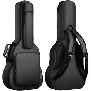 Acoustic Guitar Case Soft Padded Guitar Bag 0.7 In Thick Sponge Reinforced Gig Bag with 5 Pockets,Neck Cradle,Back Hanger Loop for 39 40 41 In Acoustic Classical Guitars CY0244 Acoustic Guitar Case Soft Padded Guitar Bag 0.7 In Thick Sponge Reinforced Gig Bag with 5 Pockets,Neck Cradle,Back Hanger Loop for 39 40 41 In Acoustic Classical Guitars CY0244
