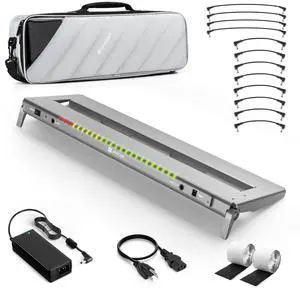 Pro Guitar Pedal Board with 12-Isolated High-Current Power Supply, PD-XL Aluminum Folding Extended 30% More Space Powered Pedalboard Includes Premium Gig Bag, 21"x6.5", 2.7lb, Gray Pro Guitar Pedal Board with 12-Isolated High-Current Power Supply, PD-XL Aluminum Folding Extended 30% More Space Powered Pedalboard Includes Premium Gig Bag, 21"x6.5", 2.7lb, Gray