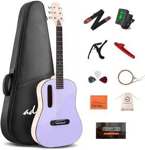 Acoustic Guitar Kits for Beginners Adults - 38" Steel-String Guitars Bundle with Online Lesson Wooden Bowl Guitarra Starter Set Package with Bag, Strap, Picks, Capos, Kazoo, Purple Acoustic Guitar Kits for Beginners Adults - 38" Steel-String Guitars Bundle with Online Lesson Wooden Bowl Guitarra Starter Set Package with Bag, Strap, Picks, Capos, Kazoo, Purple