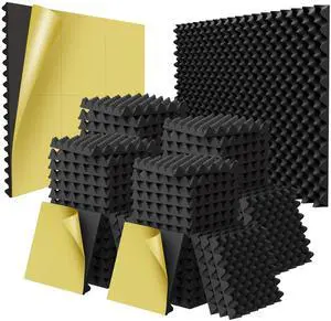 48 Pack 1.5"X12"X12" Acoustic Foam, Self Adhesive Sound Proof Egg Crate Foam(Most Soundproofing Design), Upgraded Sound Proof Foam Panels for Walls, Doors, Fire-Retardent Acoustic Panels,Made by 48 Pack 1.5"X12"X12" Acoustic Foam, Self Adhesive Sound Proof Egg Crate Foam(Most Soundproofing Design), Upgraded Sound Proof Foam Panels for Walls, Doors, Fire-Retardent Acoustic Panels,Made by