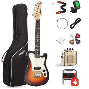30 Inch Kids Electric Guitar Beginner Kit TL Style Mini Electric Guitar for Kids with Amp, 600D Bag, Tuner, Picks, Cable, Strap and Extra Strings, DTJ-100S, Sunburst 30 Inch Kids Electric Guitar Beginner Kit TL Style Mini Electric Guitar for Kids with Amp, 600D Bag, Tuner, Picks, Cable, Strap and Extra Strings, DTJ-100S, Sunburst