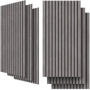6 Pack Acoustic Panels, 47.2" x 23.6"Sound Proof Panel,Grey |, 0.4" Thick, Polyester Fiber Core with Wood Veneer, Easy to Cut & Install 6 Pack Acoustic Panels, 47.2" x 23.6"Sound Proof Panel,Grey |, 0.4" Thick, Polyester Fiber Core with Wood Veneer, Easy to Cut & Install