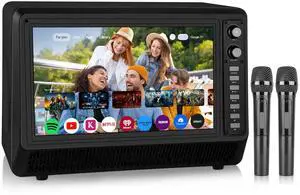 15.6 inch Smart Karaoke Machine for Adults with Lyrics Display, 200W Peak Power,Bluetooth Karaoke Speaker with 2 Microphones,Supports HDMI/USB/AUX Bluetooth Karaoke Machine for Home Party Camping 15.6 inch Smart Karaoke Machine for Adults with Lyrics Display, 200W Peak Power,Bluetooth Karaoke Speaker with 2 Microphones,Supports HDMI/USB/AUX Bluetooth Karaoke Machine for Home Party Camping