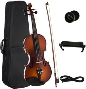 4/4 Acoustic Electric Violin, Solid Spruce Top, Antique Varnish 4/4 Acoustic Electric Violin, Solid Spruce Top, Antique Varnish