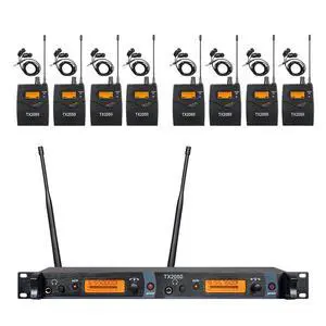 8 Bodypacks Wireless in Ear Monitor System 2 Channel Recording Headphone Studio Monitor Transmitter Monitoring Type for Stage Church Band Musicians School 338ft Range 8 Bodypacks Wireless in Ear Monitor System 2 Channel Recording Headphone Studio Monitor Transmitter Monitoring Type for Stage Church Band Musicians School 338ft Range