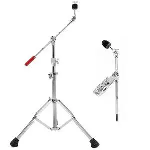 Heavy-Duty Boom Cymbal Stand with Extension Arm and Clamp Mount | Convertible Boom/Straight Stand, Adjustable Hardware with Double Braced Legs for Heavy Ride, Crash and Splash Cymbals Heavy-Duty Boom Cymbal Stand with Extension Arm and Clamp Mount | Convertible Boom/Straight Stand, Adjustable Hardware with Double Braced Legs for Heavy Ride, Crash and Splash Cymbals