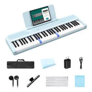 Smart Piano 61 Key Keyboard for Beginners, Learning Keyboard Piano with 29 Demo Songs, 128 Tones, 128 Rhythms, Built-in LED Lights, Speakers and Music Lessons Smart Piano 61 Key Keyboard for Beginners, Learning Keyboard Piano with 29 Demo Songs, 128 Tones, 128 Rhythms, Built-in LED Lights, Speakers and Music Lessons