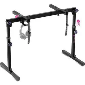 Table Style Keyboard Stand Foldable & Collapsible Digital Piano Stand for 54-88 Key Electric Keyboards, MIDI & Synths Universal Fit, Adjustable Height & Width, Portable, Heavy-Duty Table Style Keyboard Stand Foldable & Collapsible Digital Piano Stand for 54-88 Key Electric Keyboards, MIDI & Synths Universal Fit, Adjustable Height & Width, Portable, Heavy-Duty