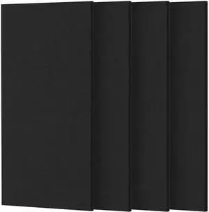 Large Acoustic Panels Self-Adhesive, 4PCS 44.1" x 21.7" Sound Absorbing Panel, Acoustic Wall Panels for Interior Wall Decor and Recording Studio Acoustical Treatments, Living Room, Office, Black Large Acoustic Panels Self-Adhesive, 4PCS 44.1" x 21.7" Sound Absorbing Panel, Acoustic Wall Panels for Interior Wall Decor and Recording Studio Acoustical Treatments, Living Room, Office, Black