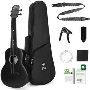 23" Carbon Fiber Concert Ukulele -Waterproof, Ultra-Lightweight (1.25 lbs),Beginner-Friendly Ukulele For Kids, Ideal For Professionals & Outdoor Adventures (Black) 23" Carbon Fiber Concert Ukulele -Waterproof, Ultra-Lightweight (1.25 lbs),Beginner-Friendly Ukulele For Kids, Ideal For Professionals & Outdoor Adventures (Black)