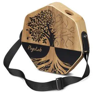 Three-tone Cajon, Portable Travel Drum Box with Adjustable Strap, Unique Appearance, Easy to Carry, for Home and Outdoor, Beautiful Percussion Instrument Gift (Brown) Three-tone Cajon, Portable Travel Drum Box with Adjustable Strap, Unique Appearance, Easy to Carry, for Home and Outdoor, Beautiful Percussion Instrument Gift (Brown)