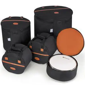 5-Piece Drum Bag Set for 10" Tom, 12" Tom, 14" Snare, 16" Floor, 22" Bass, Travel Drum Cases Thick Padding for Drumset Protection for Standard Kits 5-Piece Drum Bag Set for 10" Tom, 12" Tom, 14" Snare, 16" Floor, 22" Bass, Travel Drum Cases Thick Padding for Drumset Protection for Standard Kits