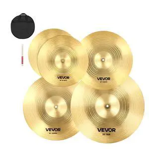 Cymbal Pack, 5 Pieces Cymbals for Drum Set, Alloy Cymbals Drum Set Includes 14-inch Hi-Hats, 16-inch Crash, 18-inch Crash, 20-inch Ride, Drumsticks & Cymbal Bag, Alloy Cymbal Pack for Drummer Cymbal Pack, 5 Pieces Cymbals for Drum Set, Alloy Cymbals Drum Set Includes 14-inch Hi-Hats, 16-inch Crash, 18-inch Crash, 20-inch Ride, Drumsticks & Cymbal Bag, Alloy Cymbal Pack for Drummer