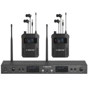 UHF Mono Dual Wireless in-Ear Monitor System, Metal Wireless IEM System, Sturdy Bodypack Receiver, 2x50 Frequencies, Separate Outputs,164ft Operation, Suitable for Band and Studio (PTM-22) UHF Mono Dual Wireless in-Ear Monitor System, Metal Wireless IEM System, Sturdy Bodypack Receiver, 2x50 Frequencies, Separate Outputs,164ft Operation, Suitable for Band and Studio (PTM-22)