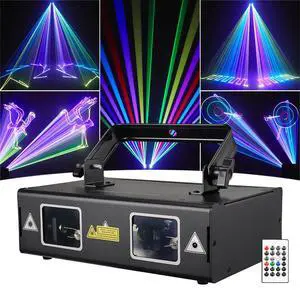 Animation Laser Light DJ Light, Stage Party Lazer 3D RGB Full Color with DMX512, Music Sound & Remote, Great for Club Party Disco Lights Bar Wedding DJ Stage Lighting Animation Laser Light DJ Light, Stage Party Lazer 3D RGB Full Color with DMX512, Music Sound & Remote, Great for Club Party Disco Lights Bar Wedding DJ Stage Lighting