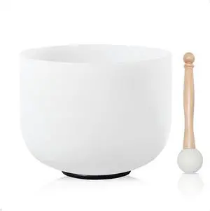 432Hz 8 Inch A Note Third-eye Chakra Frosted Quartz Crystal Singing Bowl with Mallet and O-ring for Sound Healing Meditation 432Hz 8 Inch A Note Third-eye Chakra Frosted Quartz Crystal Singing Bowl with Mallet and O-ring for Sound Healing Meditation