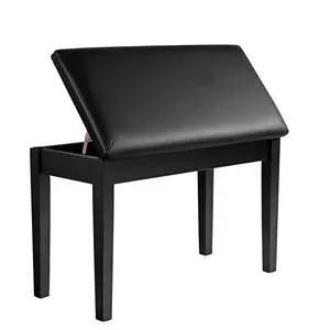 Duet Piano Bench with Padded Cushion and Storage Compartment, Piano Chair Seat, 13.4 x 29.1 x 19.7 Inches, Ink Black ULPB75BK Duet Piano Bench with Padded Cushion and Storage Compartment, Piano Chair Seat, 13.4 x 29.1 x 19.7 Inches, Ink Black ULPB75BK