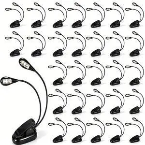 Music Stand Lights Clip On 30Pack,Dual Arm USB and AAA Battery Black | 2 brightness levels reading book light, perfect for musicians, piano players, bed reading and portable travel use Music Stand Lights Clip On 30Pack,Dual Arm USB and AAA Battery Black | 2 brightness levels reading book light, perfect for musicians, piano players, bed reading and portable travel use