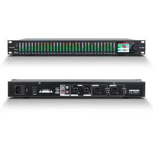 FX-888 Dual channel synchronized control 31-Band Digital equalizer Stereo Graphic EQ Noise Reduction Each segment with LED Spectrum Display Operation Content display large screen FX-888 Dual channel synchronized control 31-Band Digital equalizer Stereo Graphic EQ Noise Reduction Each segment with LED Spectrum Display Operation Content display large screen