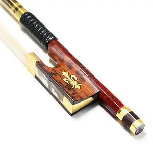 Carbon Fiber Core Hybrid Peranmbuco Skin Violin Bow 4/4 Size 127V Master Level Fleur-de-lys Snakewood Frog 4 4 Full Straight Premium Natural Horse Hair for Porfessional Player Carbon Fiber Core Hybrid Peranmbuco Skin Violin Bow 4/4 Size 127V Master Level Fleur-de-lys Snakewood Frog 4 4 Full Straight Premium Natural Horse Hair for Porfessional Player