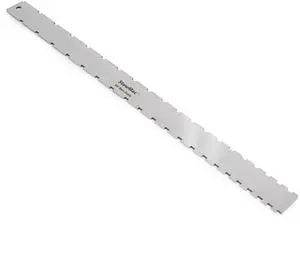 Precision Notched Straightedge for Bass Guitar - Stainless Steel Machined Bass Guitar Straight Edge Tool - 2-in-1 Tool to Check Level Neck & Frets Precision Notched Straightedge for Bass Guitar - Stainless Steel Machined Bass Guitar Straight Edge Tool - 2-in-1 Tool to Check Level Neck & Frets