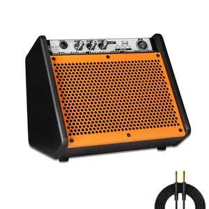 Drum Amplifier 20W, Wireless Electric Drum Speaker Keyboard Amp, Mini DM20 Portable for Home Practice (Orange) Drum Amplifier 20W, Wireless Electric Drum Speaker Keyboard Amp, Mini DM20 Portable for Home Practice (Orange)
