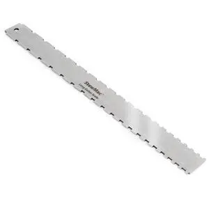 Precision Notched Straightedge for Guitar - Stainless Steel Machined Guitar Straight Edge Tool - 2-in-1 Tool for Checking Fretboard Flatness & Fret Leveling Precision Notched Straightedge for Guitar - Stainless Steel Machined Guitar Straight Edge Tool - 2-in-1 Tool for Checking Fretboard Flatness & Fret Leveling