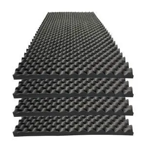 4 PCS Acoustic Panels,48''X24''X2'' Egg Crate Foam Soundproof Foam Wall Panels,High Density Fireproof Noise Cancelling Foam Studio Foam Panel,Noise (Black) 4 PCS Acoustic Panels,48''X24''X2'' Egg Crate Foam Soundproof Foam Wall Panels,High Density Fireproof Noise Cancelling Foam Studio Foam Panel,Noise (Black)