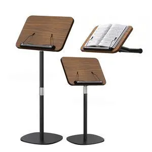 2-in-1 Wooden Music Stand, Floor & Tabletop Sheet Music Stand | Music Stand for Sheet Music 16.5"-51" Adjustable Height & Tilting Angle, Ideal for Violin, Guitar(Walnut Effect - Minimalist) 2-in-1 Wooden Music Stand, Floor & Tabletop Sheet Music Stand | Music Stand for Sheet Music 16.5"-51" Adjustable Height & Tilting Angle, Ideal for Violin, Guitar(Walnut Effect - Minimalist)