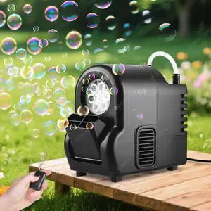 Moka Intelligent Fuel-efficient Bubble Machine with Remote Control & Battery Option - 5M Bubble Range,Continuous Operation for Halloween Party Christmas Holiday Events (Bubble) Moka Intelligent Fuel-efficient Bubble Machine with Remote Control & Battery Option - 5M Bubble Range,Continuous Operation for Halloween Party Christmas Holiday Events (Bubble)