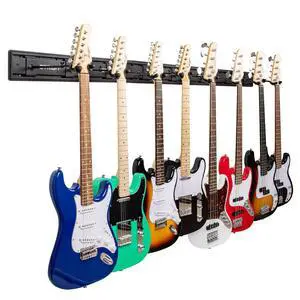 Guitar Wall Mount Hangers for Multiple Guitars, Holds 8 Guitars, Strong Aluminum Metal Guitar Stand Rack Bass Holder, Adjustable Instruments Display Set, SMH-08A Guitar Wall Mount Hangers for Multiple Guitars, Holds 8 Guitars, Strong Aluminum Metal Guitar Stand Rack Bass Holder, Adjustable Instruments Display Set, SMH-08A