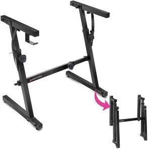 Piano Keyboard Stand Foldable for Musicians, Sturdy Z-Style | Fits 54-61 88 Key, Portable Heavy Duty MIDI Support Adjustable Electric Holder for Musicians, Professional Digital Design Piano Keyboard Stand Foldable for Musicians, Sturdy Z-Style | Fits 54-61 88 Key, Portable Heavy Duty MIDI Support Adjustable Electric Holder for Musicians, Professional Digital Design