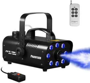 700W Fog Machine with 8 LED Lights, Wireless Remote Smoke Machine | 3 Light Modes, Manual/Auto Control, Fast Preheat, Safe Overheat Protection for Halloween Party Stage 700W Fog Machine with 8 LED Lights, Wireless Remote Smoke Machine | 3 Light Modes, Manual/Auto Control, Fast Preheat, Safe Overheat Protection for Halloween Party Stage