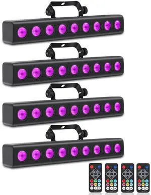 LED Stage Wash Light Bar,50W 9 LED 4IN1 RGBW DJ Stage Lights Bar with Remote Control Sound Activated DMX Stage Light for Church Events Wedding Disco Party DJ Lights 4Pack LED Stage Wash Light Bar,50W 9 LED 4IN1 RGBW DJ Stage Lights Bar with Remote Control Sound Activated DMX Stage Light for Church Events Wedding Disco Party DJ Lights 4Pack