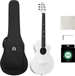 Carbon Fiber Acoustic Guitar, 38-inch Steel-string Guitarra Travel Guitar,Durable 6-string Ultra-thin Guitar for Beginners Intermediate Learners & Adults (Radiant Pearl) Carbon Fiber Acoustic Guitar, 38-inch Steel-string Guitarra Travel Guitar,Durable 6-string Ultra-thin Guitar for Beginners Intermediate Learners & Adults (Radiant Pearl)