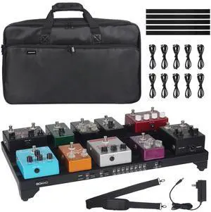 Guitar Pedal Board with Built-in Power Supply 22 x 12.5 IN Aluminum Pedalboard with Carry Case (GPB-22) Guitar Pedal Board with Built-in Power Supply 22 x 12.5 IN Aluminum Pedalboard with Carry Case (GPB-22)