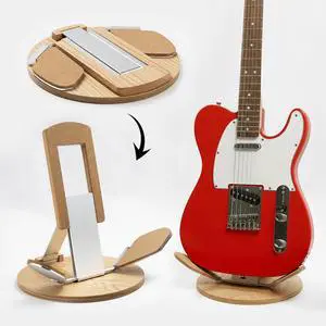 NordicStand Foldable Wooden Guitar Stand Universal Floor Stand for Acoustic, Electric, Bass & Ukulele | Portable, Foldable & Eco-Friendly (Oak) NordicStand Foldable Wooden Guitar Stand Universal Floor Stand for Acoustic, Electric, Bass & Ukulele | Portable, Foldable & Eco-Friendly (Oak)