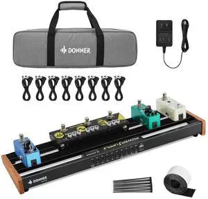 Guitar Pedal Board with Built-in Power Supply, Aluminium Alloy Small Pedalboard, DB-P100, 2.1Lb, 19.7 * 5.0 * 1.8" Guitar Pedal Board with Built-in Power Supply, Aluminium Alloy Small Pedalboard, DB-P100, 2.1Lb, 19.7 * 5.0 * 1.8"