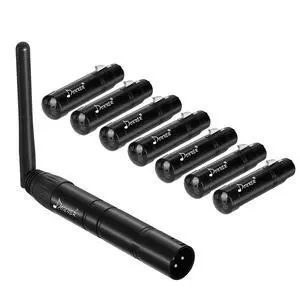 DMX512 Wireless Controller Dfi DJ 2.4G DMX Wireless 7 Receivers Short Version with Light Dome & 1 Transmitter Stage Lighting Control for LED Stage Disco Party Bar Lighting 8PCS Black DMX512 Wireless Controller Dfi DJ 2.4G DMX Wireless 7 Receivers Short Version with Light Dome & 1 Transmitter Stage Lighting Control for LED Stage Disco Party Bar Lighting 8PCS Black