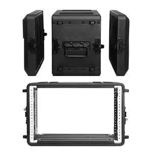6U Rack Case Shallow 12" Depth, 19" Rackmount Flight Cases Easy Installation Portable Carry Watertight Dust Proof 2 Space Shockproof Mount Racks with Microphone Compartments Space Saving 6U Rack Case Shallow 12" Depth, 19" Rackmount Flight Cases Easy Installation Portable Carry Watertight Dust Proof 2 Space Shockproof Mount Racks with Microphone Compartments Space Saving