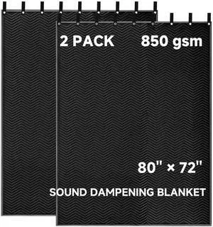 2Pcs Sound Dampening Blanket 80"x72" 850GSM, Heavy Duty Acoustic Absorption for Studio 2Pcs Sound Dampening Blanket 80"x72" 850GSM, Heavy Duty Acoustic Absorption for Studio