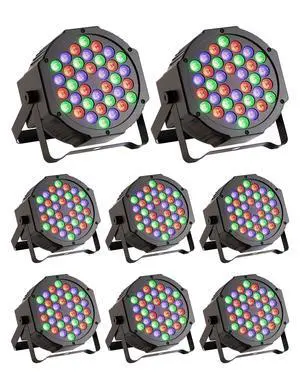 LED Par Lights 36 LED Stage Lights 7 Modes RGB DJ Lights with Sound Activated Remote and DMX Control DJ Uplighting for Birthday Party Events Wedding Christmas Stage Lighting (8 Packs) LED Par Lights 36 LED Stage Lights 7 Modes RGB DJ Lights with Sound Activated Remote and DMX Control DJ Uplighting for Birthday Party Events Wedding Christmas Stage Lighting (8 Packs)
