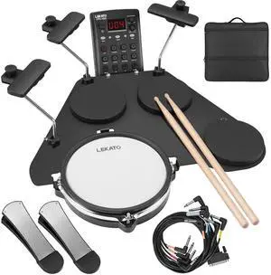 CPD-1000 Electronic Drum Set with Quiet Mesh Pads, Portable Electric Drum Set, 220+ Sounds, USB MIDI, 2 Robust Footswitch, Sticks, Travel Bag CPD-1000 Electronic Drum Set with Quiet Mesh Pads, Portable Electric Drum Set, 220+ Sounds, USB MIDI, 2 Robust Footswitch, Sticks, Travel Bag